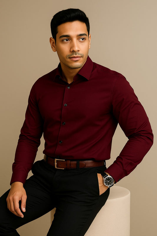Maroon Formal shirt