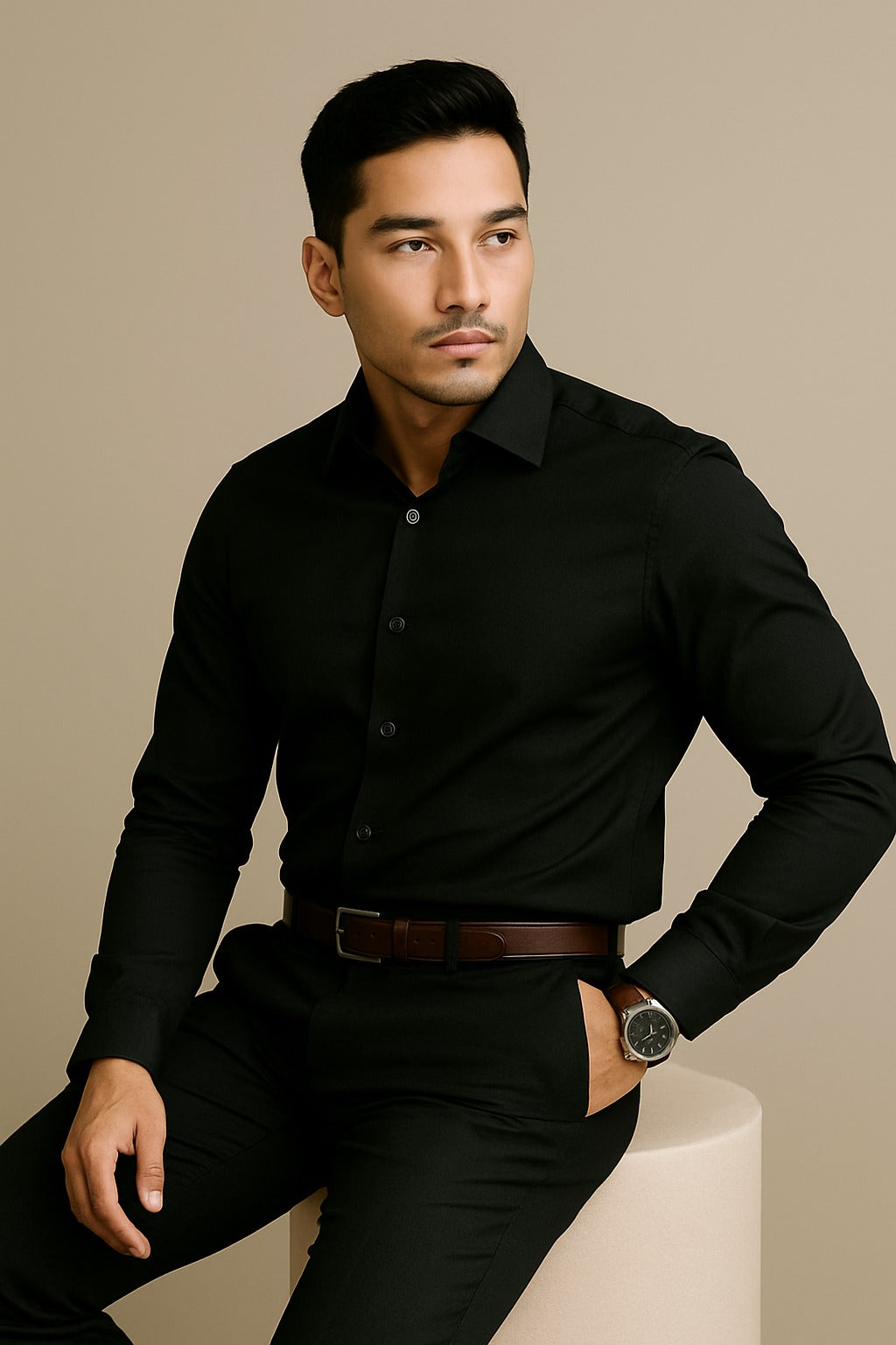 Black Formal shirt