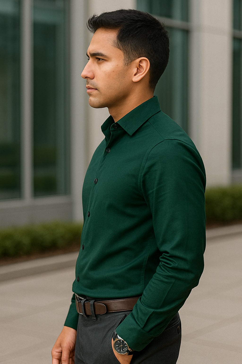 Green Formal shirt
