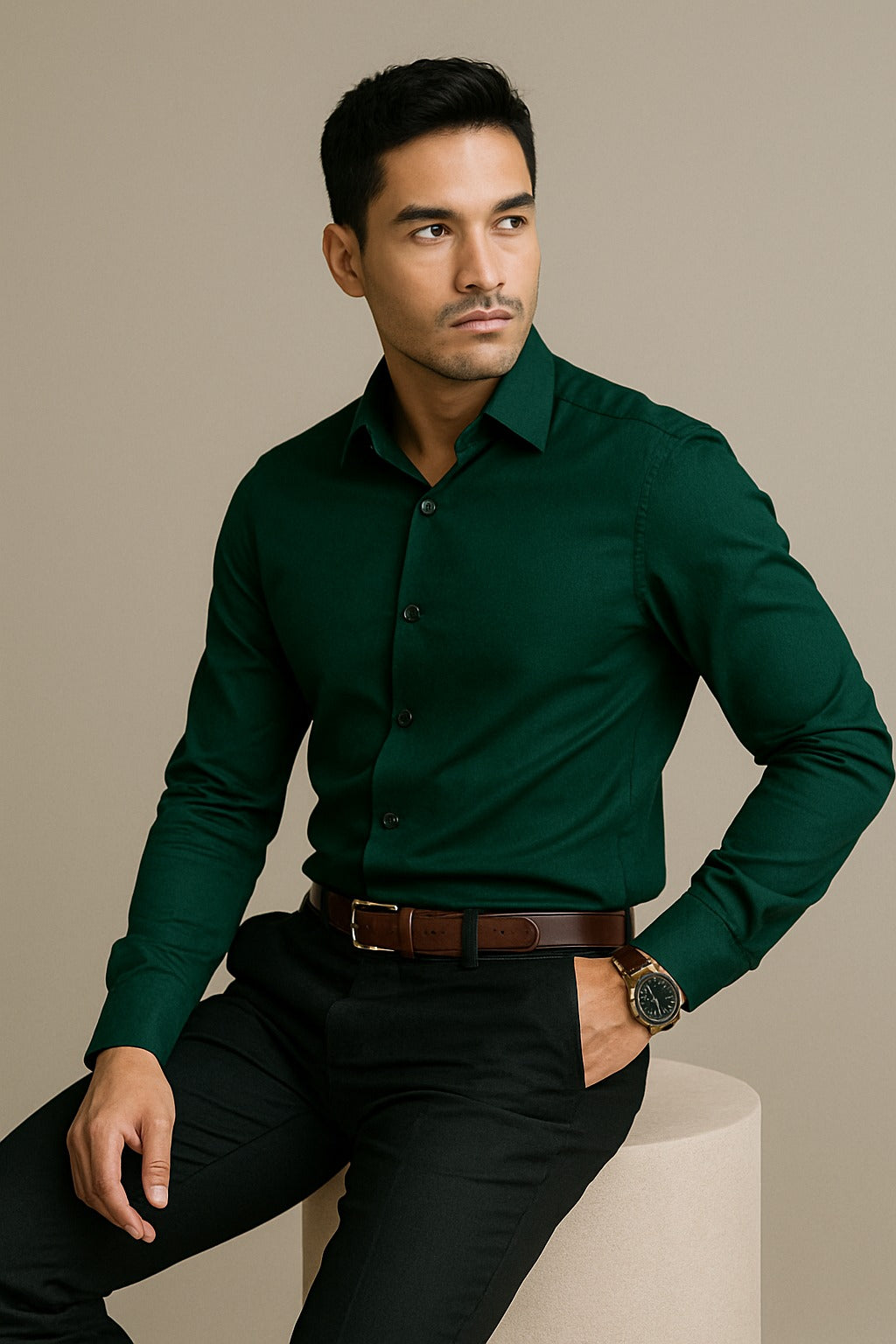 Green Formal shirt