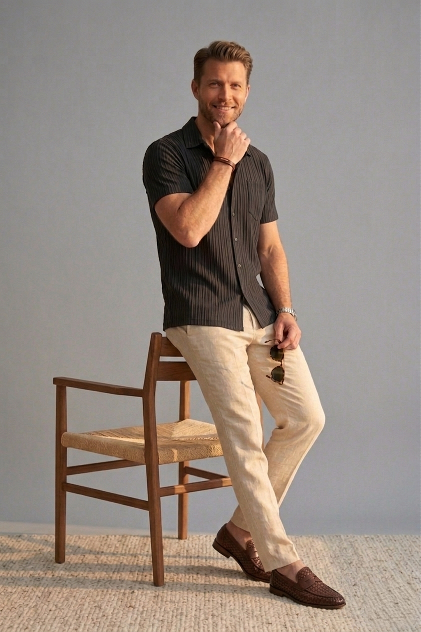Black Formal Shirt Popcorn AND Sugarcane